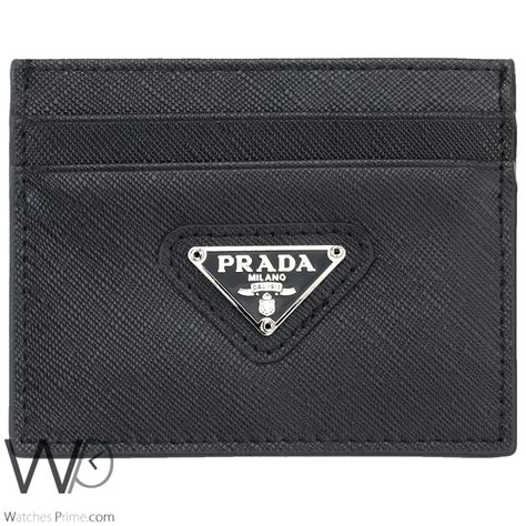 prada male long wallet|Prada card holder for men.